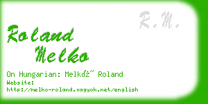 roland melko business card